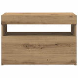 ZNTS TV Cabinet with LED Lights Artisan Oak 60x35x40 cm Engineered Wood 856311