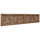 Bed Headboard Natural Solid Teak Wood 42024564