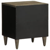 Bedside Cabinet Light Grey 40x33x46 cm Solid Wood Mango 4017788