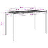 Garden Bar Table White 180 x 88.5 x 105 cm Solid Acacia Wood 901725