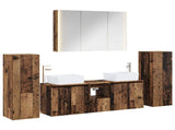 Bathroom Furniture Set 6 pcs Old Wood 100 x 15.5 x 70 cm 3407173