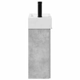 Bathroom Vanity Unit with Tap Concrete Grey 45.5 x 22.5 x 84 cm 889428