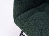 Mid Century Modern Teddy Fabric Tufted Upholstered Rocking Chair Padded Seat For Living Room W139760757