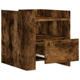 Bedside Cabinet Smoked Oak 45x50x50 cm Engineered Wood 848280