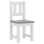 4 Piece Children Table and Chair Set White and Grey MDF 10411