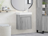 Bathroom Vanity Unit with Tap Grey Sonoma 40.5 x 22.5 x 62 cm 889526