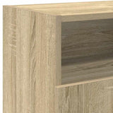 TV Cabinet with LED Lights Sonoma Oak 120x30x50 cm 804304