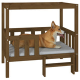 Dog Bed Honey Brown 95.5x73.5x90cm Solid Wood Pine 822385
