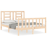 Bed Frame without Mattress Small Double Solid Wood Pine 3192851