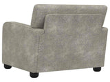 Armchair Light Grey Faux Suede Leather 42043424