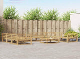 Outdoor Sofa Set 10 pcs White Solid Acacia Wood 3387063