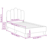 Toddler Bed Frame with Headboard Light Grey 70 x 140 cm Fabric 42011039