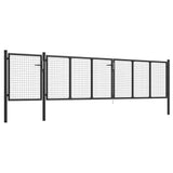 Garden Gate Steel 500x100 cm Anthracite 144335