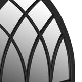 Garden Mirror Black 70x30 cm Iron for Outdoor Use 318344