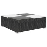 Patio Furniture Black Poly Rattan Large Removable Covers 41269