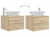 Wall-Mounted Sink Vanity Sonoma Oak 49.5 x 44.5 x 66.5 cm 890304