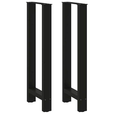 ZNTS Coffee Table Legs Black 2 pcs 50x cm Steel 4013340