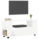 TV Cabinet White 102x34.5x43 cm Engineered Wood 833742