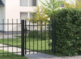 Fence Gate "BOXTEL" Single Door with Arched Top Steel 1x1,2 m Black 146030