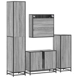4 Piece Bathroom Furniture Set Grey Sonoma Engineered Wood 3301203