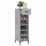 Shoe Cabinet Concrete Grey 30x35x105 cm Engineered Wood 829680