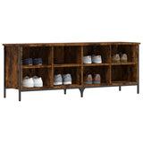 Shoe Cabinet Smoked Oak 131x35x50 cm Engineered Wood 831850