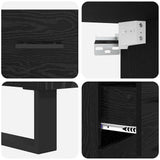 Highboard with Drawer 2 pcs Black Oak Engineered Wood 3416127