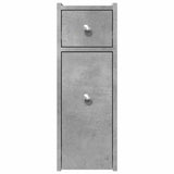 Narrow Bathroom Cupboard with Wheels Concrete Grey Engineered Wood 855289
