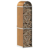 Log Holder Wood Look 40x45x170 cm Galvanised Steel 364578