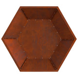 Fire Pit Brown 100 x 100 x 28 cm Weathering Steel 858999