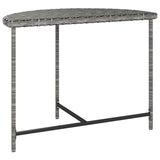 Garden Table Grey 100x50x75 cm Poly Rattan 316653