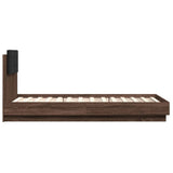 Bed Frame without Mattress Brown Oak 90x190 cm Single 3209974
