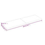 Wall Shelf Dark Brown 200x60x cm Treated Solid Wood Oak 363851