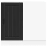 Kitchen Base Cabinet "Lucca" Black Engineered Wood 854309