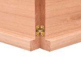 Wall Shelf Light Brown 160x40x cm Treated Solid Wood Oak 363710