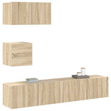 4 Piece TV Cabinet Set Sonoma Oak Engineered Wood 3114640