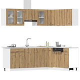 11 Piece Kitchen Cabinet Set Lyon" Artisan Oak Engineered Wood 3328576
