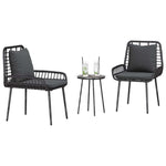 Garden Dining Set 3 pcs Black and Anthracite 42010356