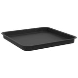 Square Flower Tray 24 pcs Black 36 x 36 x 3 cm Plastic 42020378