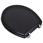 ZNTS Toilet Seats with Lids 2 pcs MDF Black 275908
