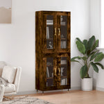 Highboard Smoked Oak 69.5x34x180 cm Engineered Wood 3198262