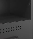 ZNTS Bedside Cabinet Black 36x39x50.5 cm Steel 843054