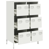 Highboard White 68x39x101,5 cm Steel 851225