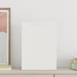 Paper Bags 250 pcs with Handles White 32x17x44 cm 4101622
