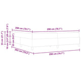 Bed Frame with Mattress Blue 200 x 200 cm Fabric 3399143