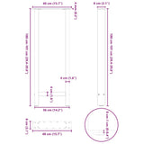 Bar Table Legs Black 2 pcs 40x cm Steel 4013336