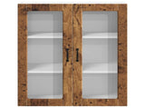 Wall Glass Cabinet LUCCA Old Wood 80 x 31 x 100 cm 885163