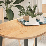 Table Top 120x60x2 cm Solid Wood Oak Oval 4009063