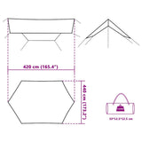 Camping Tarp Grey and Orange 420x440 cm Waterproof 94678