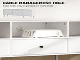 Multi-Storage Minimal TV Stand - White T3398P344833